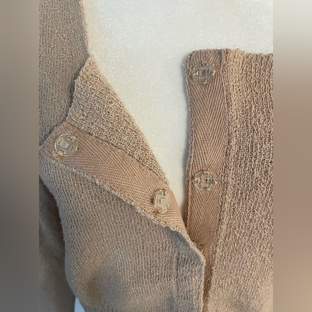 Cotton On Women’s Snap On Crop Sweater in Beige -Sz S - Picture 4 of 10